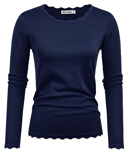 Grace Karin Women’s High Stretchy Long Sleeve Pullover