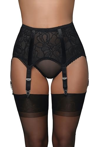 Porte-jarretelles noir Georgina Fashion4Passion l'histoire de la dentelle retro