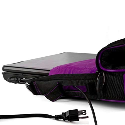 15.6 To 17.3 Inch Pindar Edition Nylon Messenger Bag For Laptops (Black And Purple) #TOP5