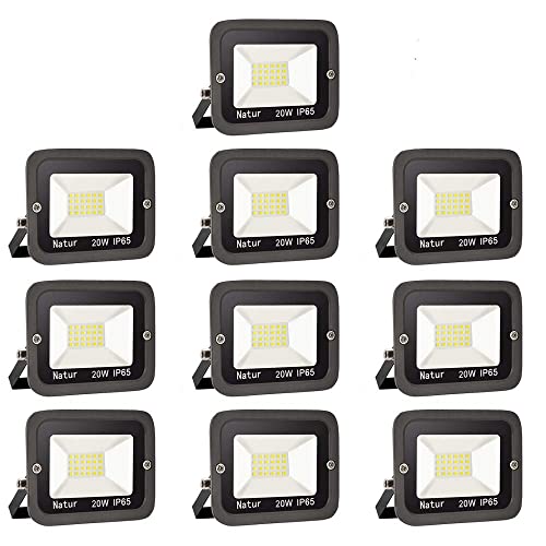 Set di 10 faretti LED da 20 W, per esterni, super