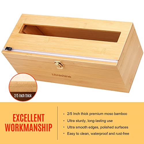 Libreshine 12 Inch Extra Large Foil And Plastic Wrap Organizer With Cutter, Holds 3000Ft Film Rolls Or 500Ft-1000Ft Foil Rolls, Restaurant Kitchen Foodservice Wrap Dispenser #TOP7