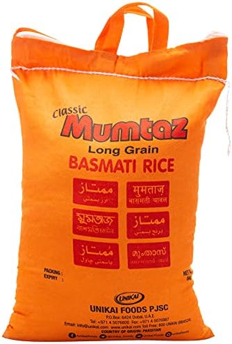 Mumtaz Classic Long Grain Basmati Rice, 5 Kg, White