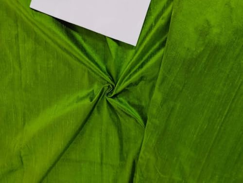 Tissu Dupioni soie vert fluo noir pour coudre une robe de cocktail unique 137cm