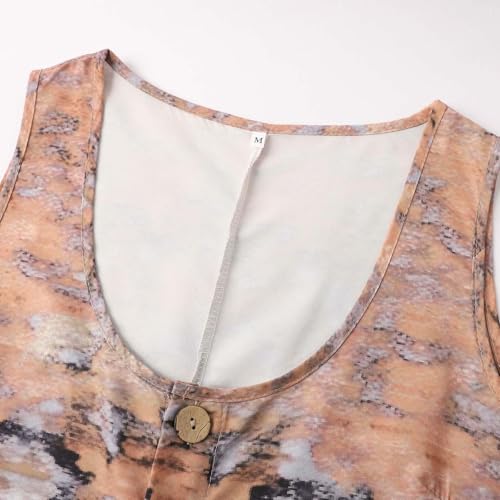 Peto de mujer holgado con tirantes y bolsillos mono informal de verano 4