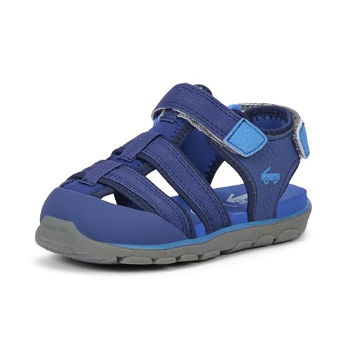 See Kai Run Wilder II - Pool & Waterpark Sandals for Little Kids - Navy 8 Toddler