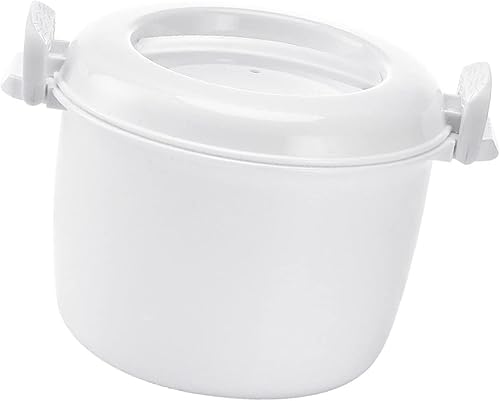 Miniatura 9 de Luxshiny Arrocera pequeña para microondas: fácil cocción en microondas, utensilios de cocina para microondas fáciles y rápidos para pasta de arroz y