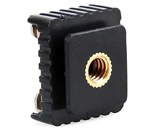 Eatech Camera Metal Hot Shoe Mount Adapter to 1/4" Screw Thread for Studio Light Tripod (Black)-picture-27