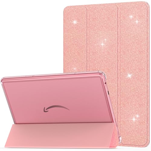 MoKo Amazon Kindle Fire HD 10�^�u���b�g�P�[�X(��13���� 2023�N����) 10.1�C���` PU���U�[ �O�܂�X�^���h�J�o�[ Fire Tablet 10 2023�p �����E�F�C�N/�X���[�v�@�\�t�� �O���b�^�[���C�g�s���N