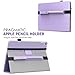MoKo Pencil Holder for Apple Pencil Pro, Apple Pencil 1st/2nd Generation, iPencil (USB-C), PU Leather iPad Pencil Sleeve Pouch with Buckle & Elastic Band Attach to iPad Case, Taro Purple