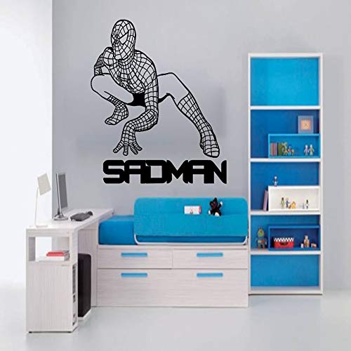Spider man Wall stickers with Personalised name Children