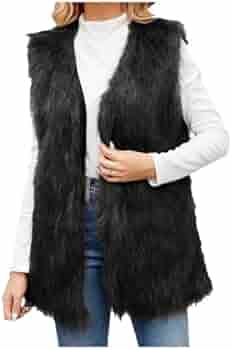 duxyoz Faux Fur Gilet Vrouwen Uk Plus Size Pluizige Nep Bont Vest