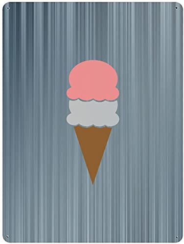 Hoja de hierro colgante pintura vertical placa helado cono, helado, cumpleaños, verano, decoración de helado, arte de helado, postre, arte de decoración de pared, signo de bienvenida de Pascua Cover