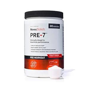 Novex Biotech PRE-7 Pre-Workout Powder – Best preworkout for Men – Boost Energy, Focus, and VO2 max, Increase Strength and Endurance Training, Support Hydration During prolonged Exercise*