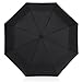 Windproof Umbrellas 55 Mph Various Colors Auto Open Travel Business Umbrella (Black)
