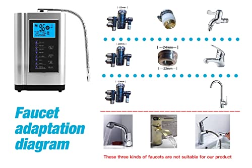 AlkaDrops Water Ionizer, Water Purifier Machine PH 3.5-10.5 Alkaline Acid Water Machine,Up to -500mV ORP, 8000 Liters Per Filter,7 Water Settings,Auto-Cleaning,Intelligent Voice(Silver) thumbnail 4