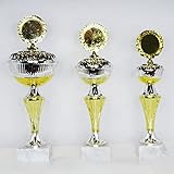 JSSC Neugart GmbH Pokalserie, 3-er Serie, Pokale mit Wunschgravur für Fussball, Tennis, Poker, Skat, Dart, Basketball (2)