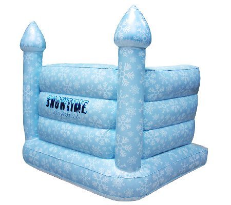 Inflatable Snow Castle for Indoor Snowball Fights, Snowtime Anytime Blow-up Snow Fort
