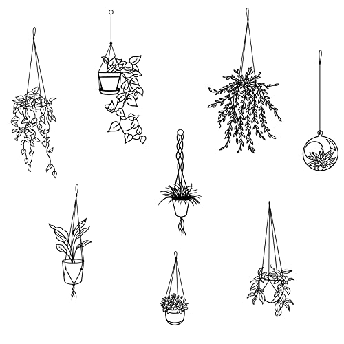 SUPERDANT Adesivi Murali con Vaso per Piante con