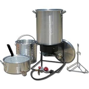 King Kooker 1265BF3 Portable Propane Outdoor Deep Frying/Boiling Package with 2 Aluminum Pots