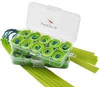 HawkShot® 10 Stück Premium Steinschleuder Gummi in grün - Ersatzgummi für Zwille - Extra stark, gut verarbeitet und robust