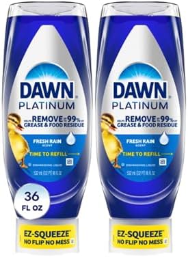 Dawn Platinum EZ-Squeeze Dish Soap, Dishwashing Liquid, Fresh Rai...