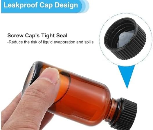 Generic 1/2 Oz Boston Round Amber Bottle with Polycone Liner Caps