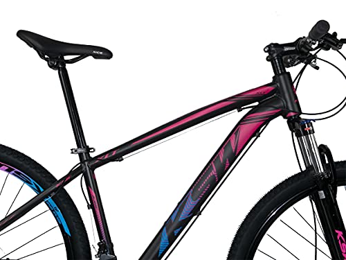 BICICLETA ARO 29 KSW XLT COLOR - 24V CAMBIOS SHIMANO - TRAVA + HIDRAULICO (PINK+AZUL, 19)