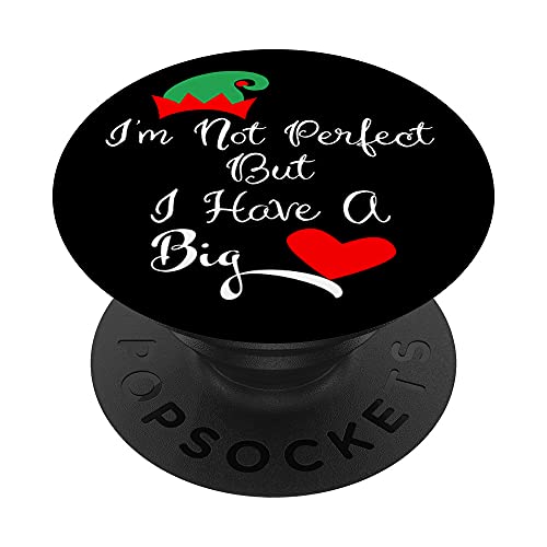 Diversión Big Heart Christmas Elf Gifts Soporte para teléfono PopSockets PopGrip Intercambiable
