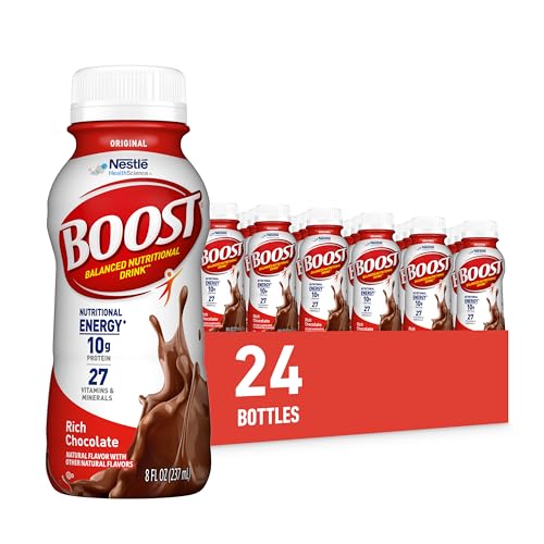 BOOST Original Ready to Drink Nutritional Drinks, Rich Chocolate, 8 Fl Oz Bottles (Pack of 24)