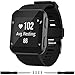 Meifox Compatible with Garmin Forerunner 35 Band,Solf Silicone Replacement Bands for Garmin Forerunner 35 Watch (Black)