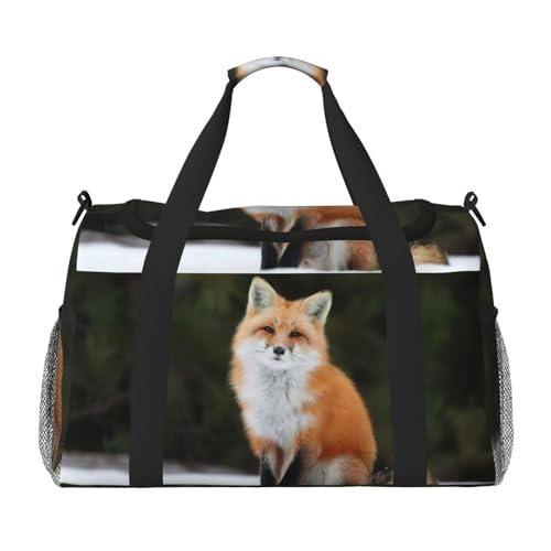 Sac de yoga avec imprimé renard amusant pour organiser facilement vos articles personnels