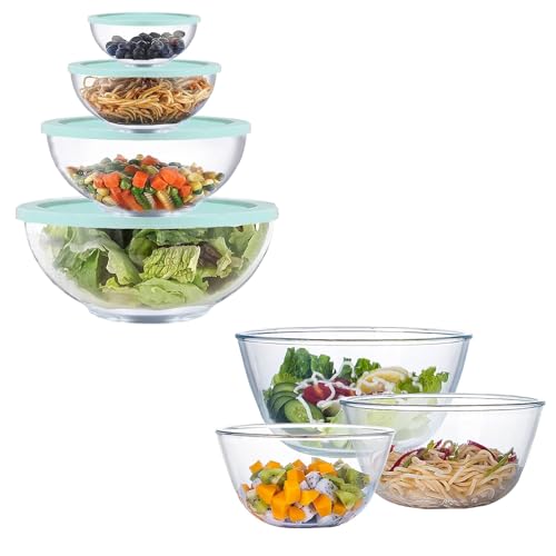 Set de 7 tazones de vidrio con tapa hermética Homwin miniatura 1