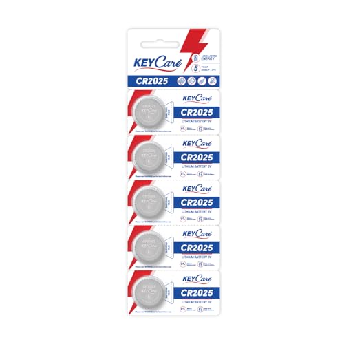 Image of KeyCare Long Lasting CR2025 Lithium Coin Cell Battery | 3V Voltage | Environmentally Friendly | High Capacity-Pack of 5