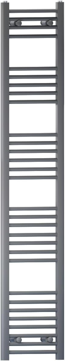 Myhomeware Anthracite Grey Heated Bathroom Towel Rail Radiator For Central Heating Elegant Designer In UK (400mm x 1700mm (h))