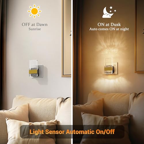 JandCase Night Light Plug in Wall, Plug in Night Light with Dusk-to-Dawn Sensor, Dimmable 0-100LM, Nightlight Kids, 3000K Warm White, Acrylic Bubble Plugin Wall Light for Bedroom Hallway Kitchen - Cosy Home Interiors JandCase Night Light Plug in Wall, Plug in Night Light with Dusk-to-Dawn Sensor, Dimmable 0-100LM, Nightlight Kids, 3000K Warm White, Acrylic Bubble Plugin Wall Light for Bedroom Hallway Kitchen - Image 2