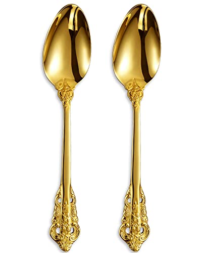 KEAWELL 2-Piece Gorgeous Large Serving Spoon, 18/10 Stainless Steel, Fine Large Serving Spoon, Sturdy Tablespoon, Dishwasher Safe, 9.4
