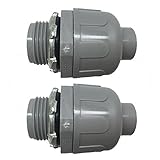 Pro Line Series 2 Pack - 2' Non-Metallic Electrical Liquid Tight Conduit Straight Fittings -...