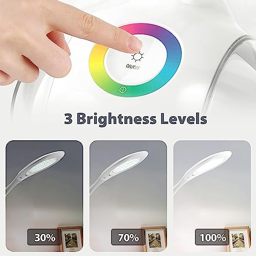 Image of LED Night Light Desk Lamp Eye Protection Flexible Bedside Table Reading Desk Light with USB Charging Multi-Function Socket (Multi-Function Desk Lamp)