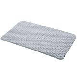 carari(カラリ) バスマット タオル地 80×50cm グレー ぽこぽこ 立体織り マイクロファイバー 吸水 速乾 カラリポコバスマット Lサイズ シービージャパン