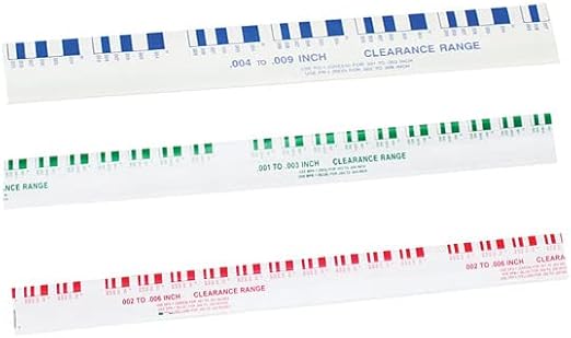 Speedway Motors Plastigauge Bearing Clearance Measurement Kit Includes Blue Green and Red Gauges for Rod and Main Journals with Reference Chart for Accurate Assembly Checks