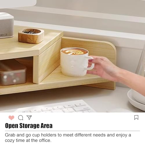 Support de moniteur d'angle ergonomique avec double rangement bureau - 6