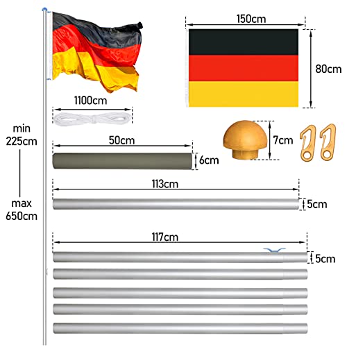 Fahnenmasten Aus Kunststoff 10 Fuß Aluminium Außen Flaggenstange