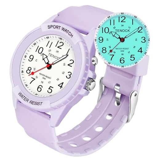 TENOCK Analog Watches for Women Nurses 50M Waterproof, Night Light & 12/24H