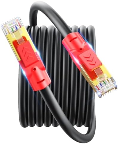 SNANSHI Cat 8 Ethernet Cable 6ft - 40Gbps 2000MHz High Speed Shielded LAN Cable for Gaming, PS5, Xbox, 4K TVs, Modem, Router and More