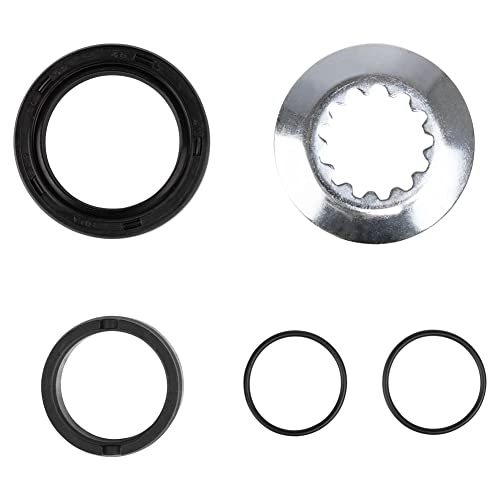 Tusk Counter Shaft Seal Kit-Countershaft Seal Kit with Upgraded Oil Seal, Hardened Bushing, O‑Ring & Snap Ring-Compatible with Kawasaki KLR650 1997-2018/KLX650R 1993-1996 - TK-25-4039