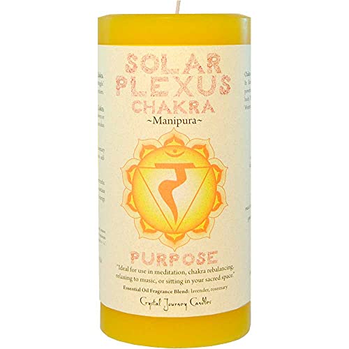 Crystal Journey Pillar Chakra Candles Bundle Of 3 (Sacral Chakra, Solar Plexus Chakra, Root Chakra) #TOP2