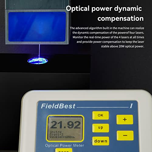 Moniss Máquina de corte de gravação a laser X20 Pro Potência a laser 20W Área de gravação de 400x400