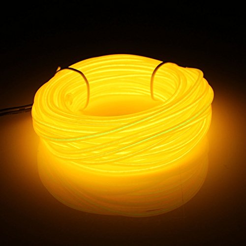 VIDOO 10M ELFlexible weiche Rohr Draht Neon Glühen Auto Seil Streifen Licht Xmas Dekor DC 12V-Orange