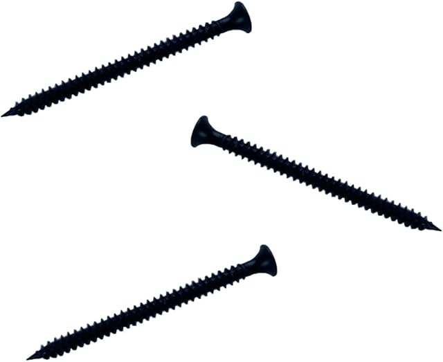Panoroof 3.5mm x 50mm - PH2 Long Screws Black Carbon Steel Drywall Plasterboard Multipurpose Bugle (Pack of 100)
