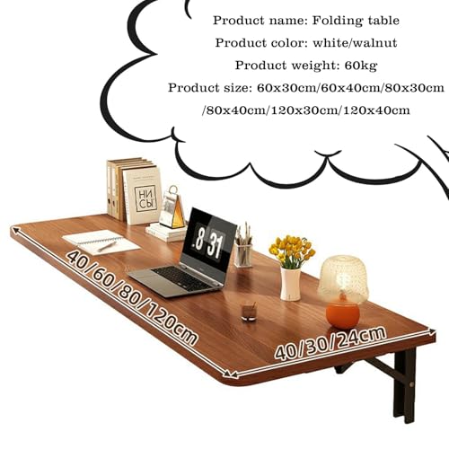 Table pliante murale design robuste bureau abattant haute qualité - 5
